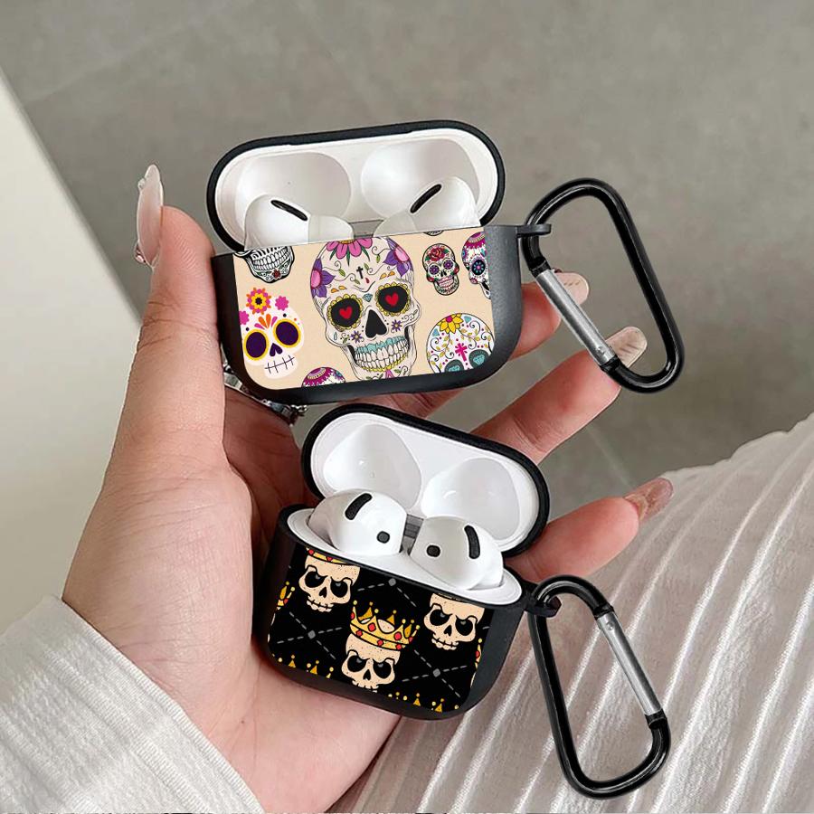 Fashionable Graffiti Skull Head Case For Airpods Pro3 2 Pro2 3 Pro 4 1 Earphone Cases Cover