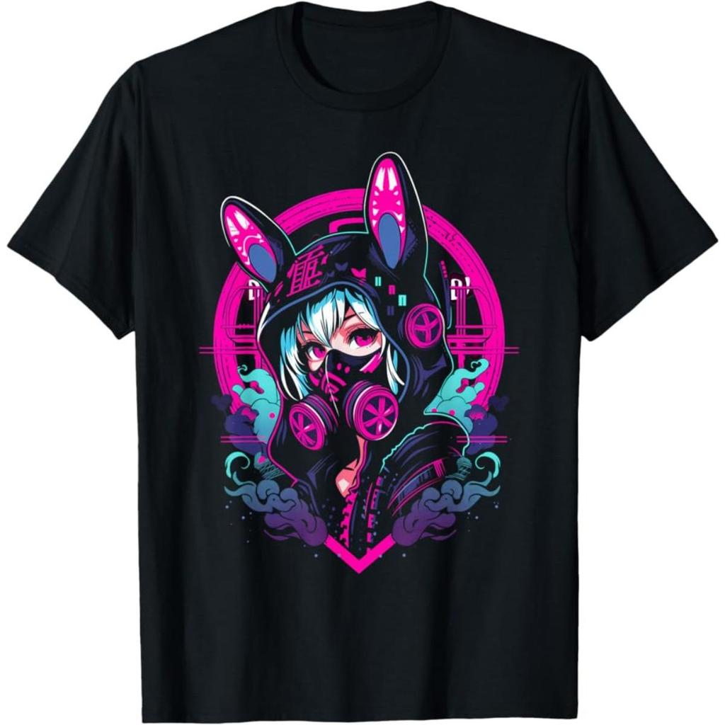 Punk Harajuku Fashion Funny Meme Cat Girl Fashion Graphic Print T-shirt Men Women Oversized Short Sleeve Streetwear Hip Hop Fashion O-neck Cotton Top
