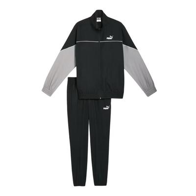 Woven Moisture-Wicking Color-Block Lightweight Stand-Collar Zip Long Pants Casual Sports Suit Unisex Suits 694079-01