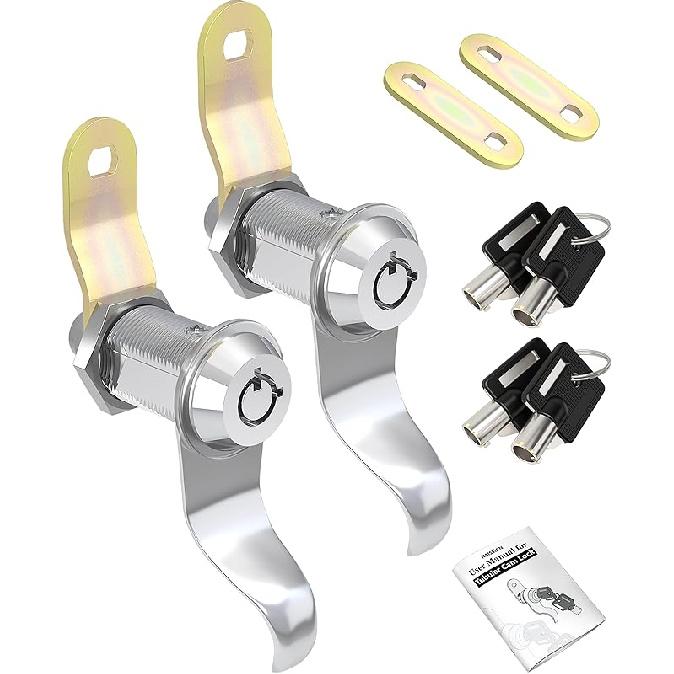 RV Locks For Storage Door 7/8 Inch, RV Compartment Locks For Camper Travel Trailer Cabinet With Keys 7/8", Pack Of 6 Locks With 6 Keyed Alike With