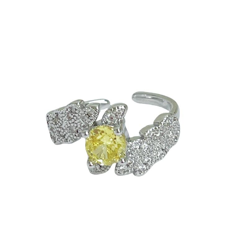 Open Ring Female Retro Niche Design Light Luxury High Sense Medium Antique Geometric French Ring