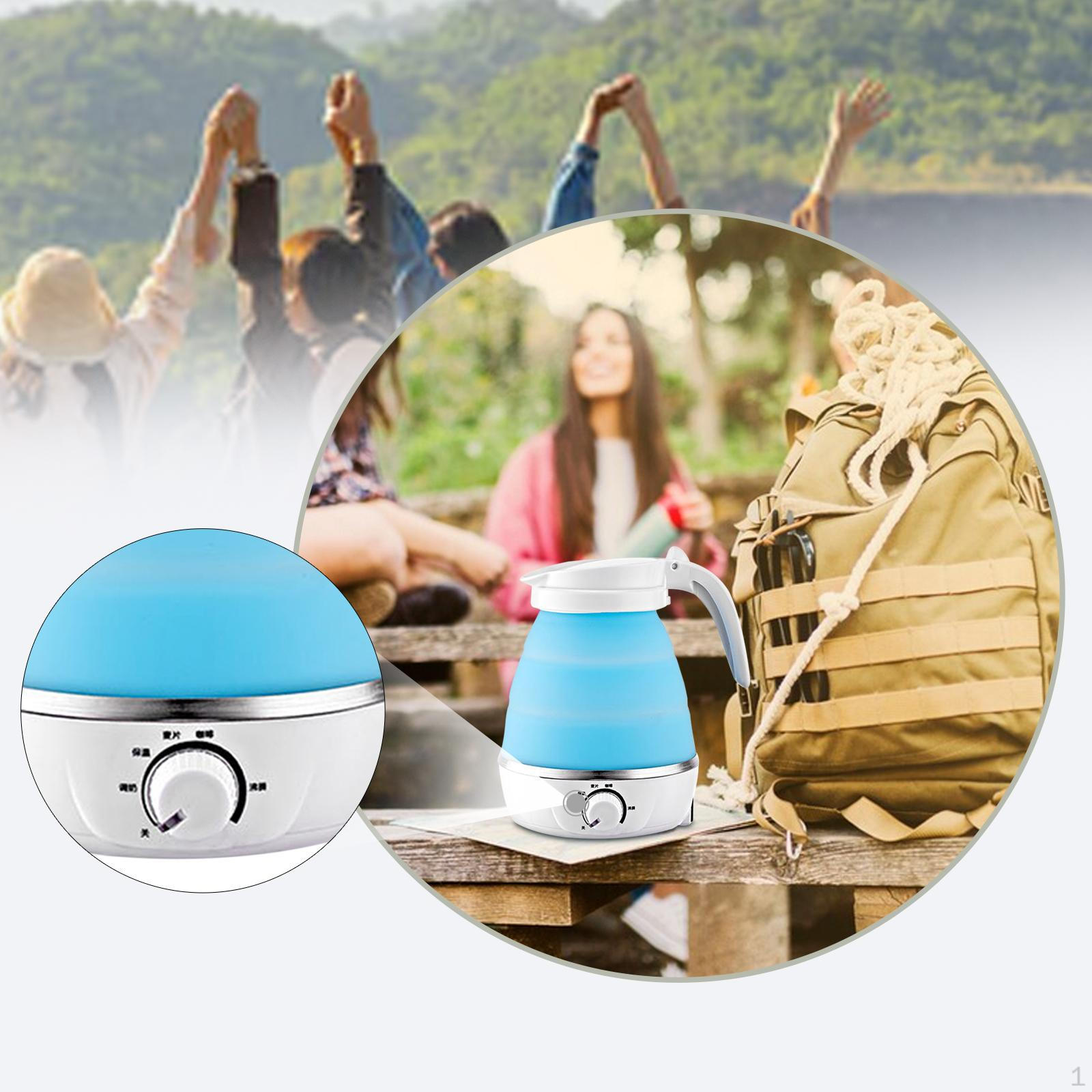 

Дорожный складной электрический чайник, быстро закипающий, с автоматическим отключением, небольшой водонагреватель белого цвета