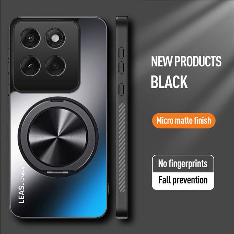 Magnetic Case For Motorola Edge 60 Pro 50 Fusion Matte Shockproof 360° Rotating Ring Holder Cover For Moto G75 G55 G85 G15 G24