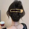 Hollow Rectangle Hair Claw Clips Metal Duckbill Hair Clips Non-Slip Grip Hair Barrettes Geometric Hair Accessories for Daily
