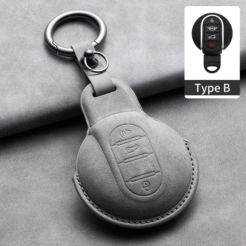 

Шкіряний чохол для автомобільних ключів для BMW MINI COOPER S ONE JCW F54 F55 F56 F57 F60 CLUBMAN COUNTRYMAN Брелок для ключів Аксесуари