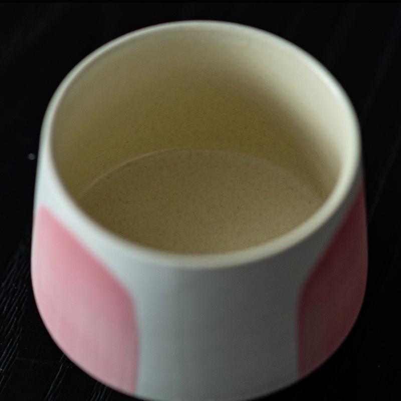 50ml Retro Ru Kiln Pink Ceramic Tea Cup Small Tasting Single Master Cup Handmade Tea Bowl Mugs Chinese Kung Fu Teaset Teaware