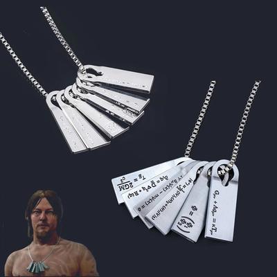 Game Death Stranding Sam Necklace Cosplay Norman Reedus Fomulas Metal Pendants Necklace Long Chain Men Jewelry Collect Gift