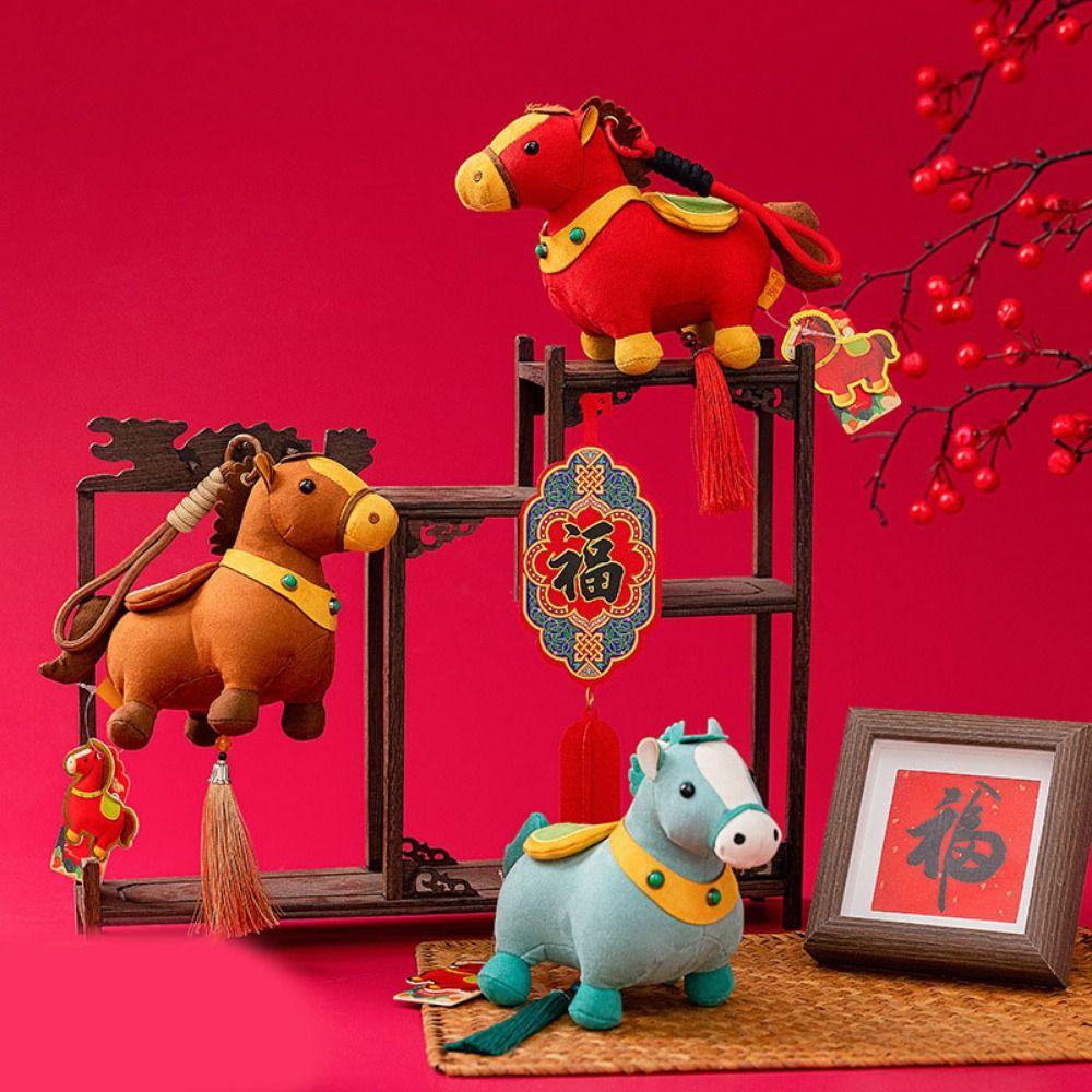 Cartoon Style Zodiac Pony Plush Doll Realistic Horse Plush Pendants  Home Office Decor