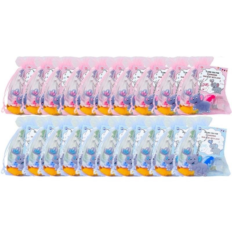 

20pcs Elephant Keychains for Celebratory Gatherings Baby Shower Favor Guest Gift 1