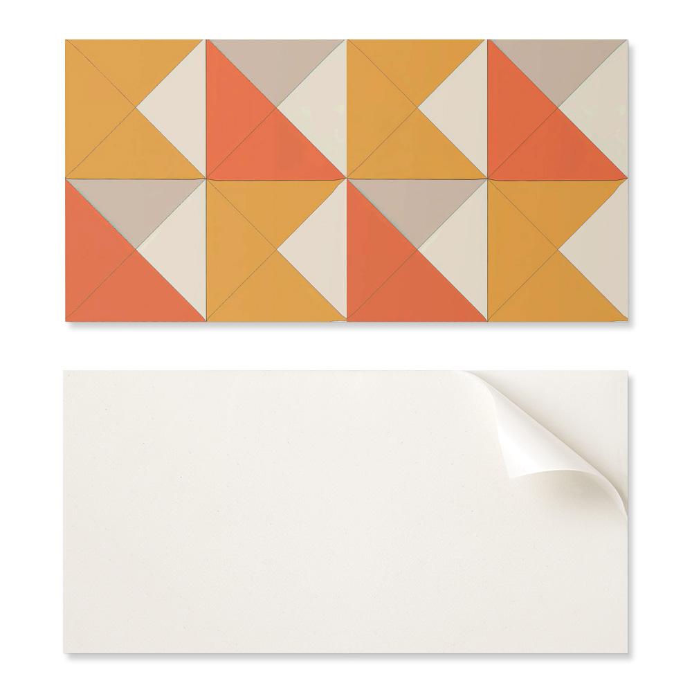 Wall Decor PVC Panel With Pattern For Room 100x50 cm Geometric Triangles In Arrangement