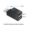 2Pcs 3 Port USB Hub Portable High Speed Splitter Box For PC Laptop