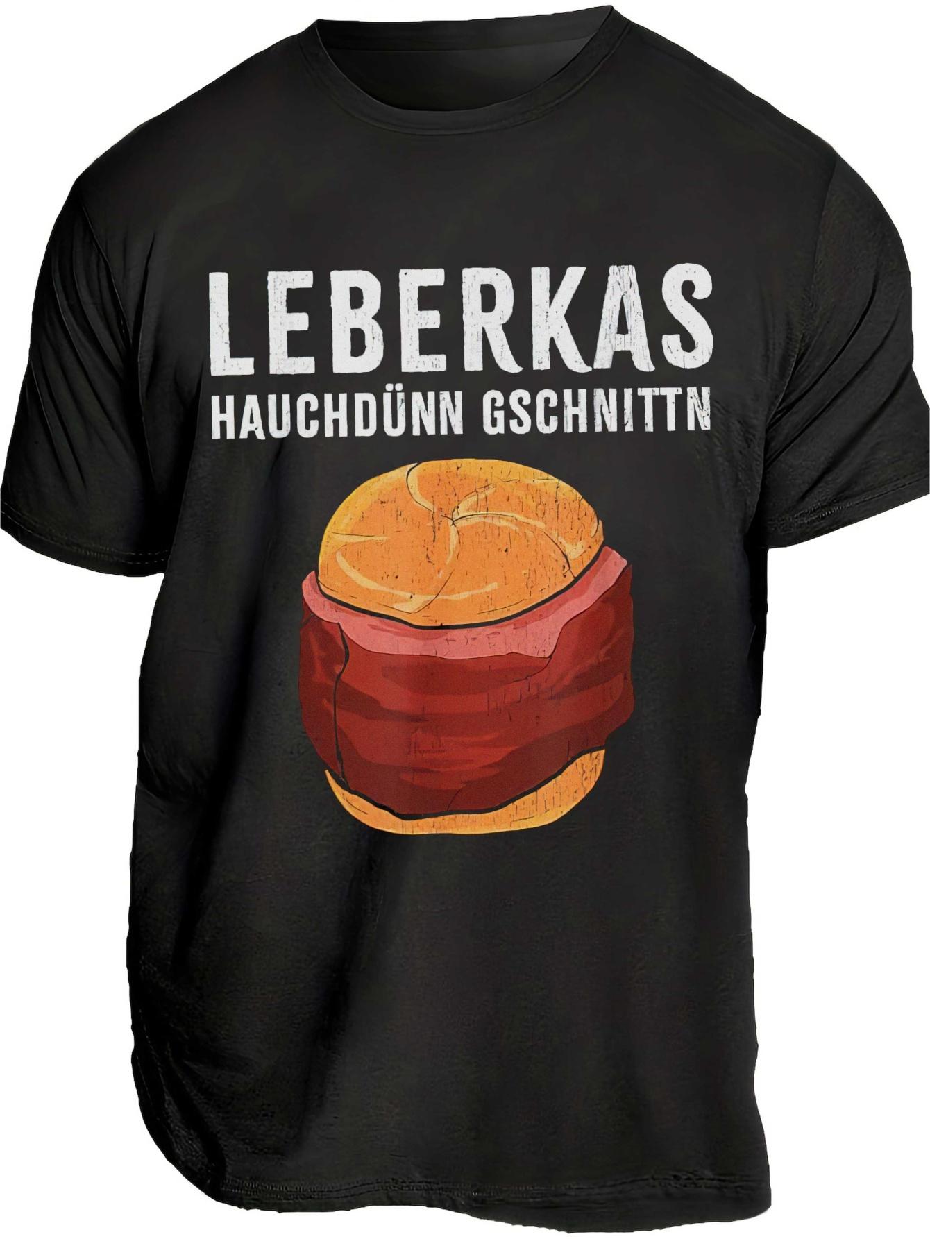 Men s & Unisex German Leberkäse T-Shirt - Bavarian Food Themed Collectible Tee with Leberkase Print XL