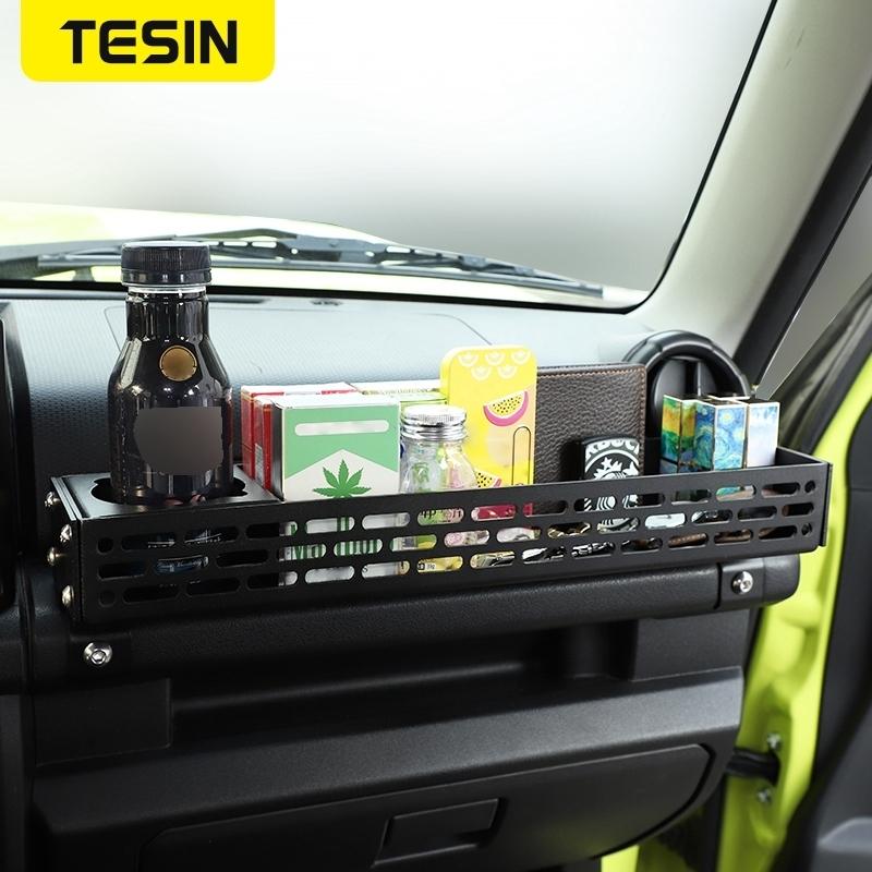 Caja de Almacenamiento de Expansión con Soporte para Teléfono Organizador para Manillar de Copiloto TESIN Para Suzuki Jimny 2019 2020 2021 2022 2023 Accesorios