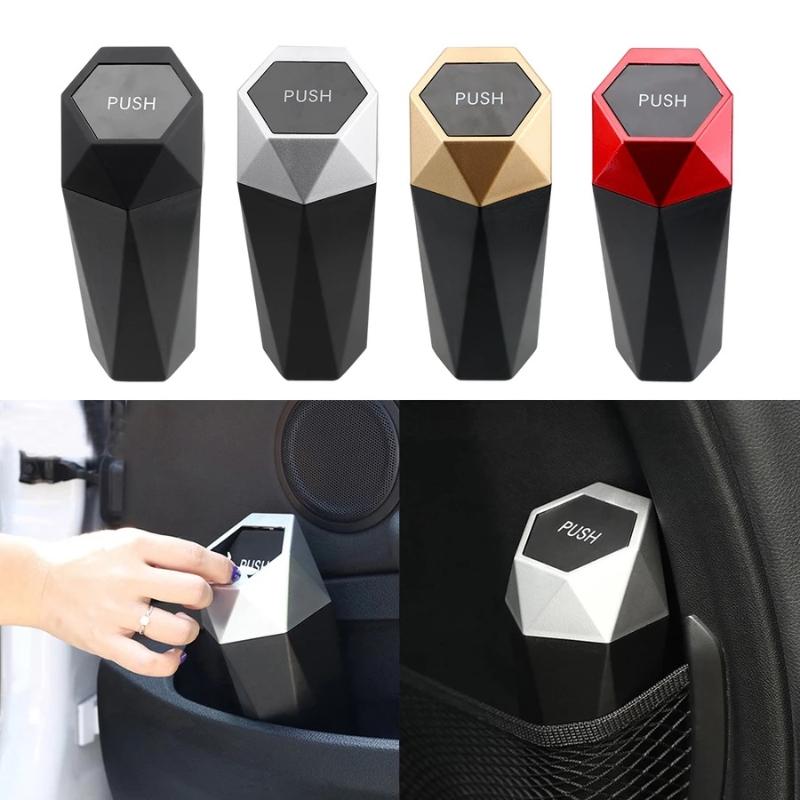 Auto-Innenmülleimer mit Deckel Leicht zu reinigen Universelle Fahrzeug-Aufbewahrungsbox Multifunktionales Auto-Organizer-Zubehör für den täglichen Weg