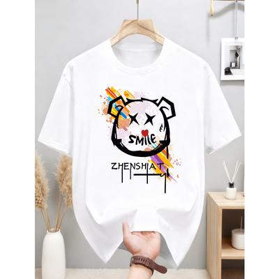 European Sizes New Pure High-Quality Men'S T-Shirt 2026 Spring Summer Short-Sleeve T-Shirt American Fashion Trendy Print Men'S Teenager
