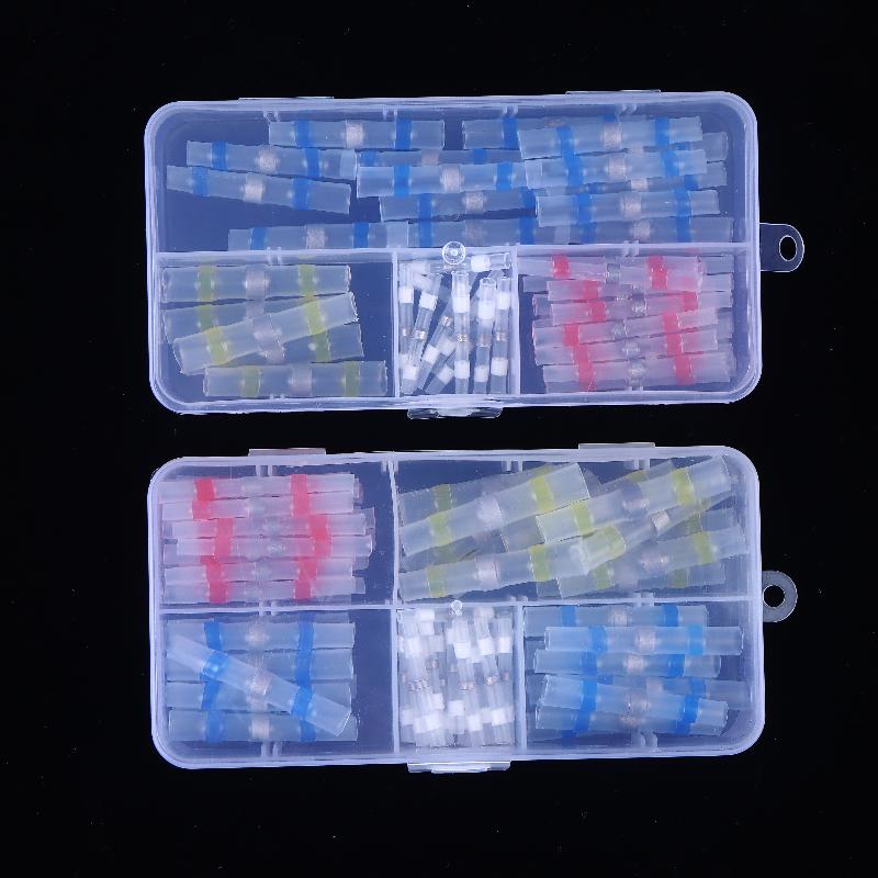 50/70/100 st Elektrisk Koppartejp Lödstrumpa Vattentät Lödningstätning Tennring Värmekrympande Stumtrådskontakt Terminal