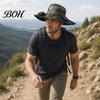 Cycling Cooling Hat Solar Fan Hat, UPF 50+ Wide Brim Sun with 2 Cap Fans, & USB Rechargeable, 3 Speeds for Fishing/Camping/Hiking/Gardening