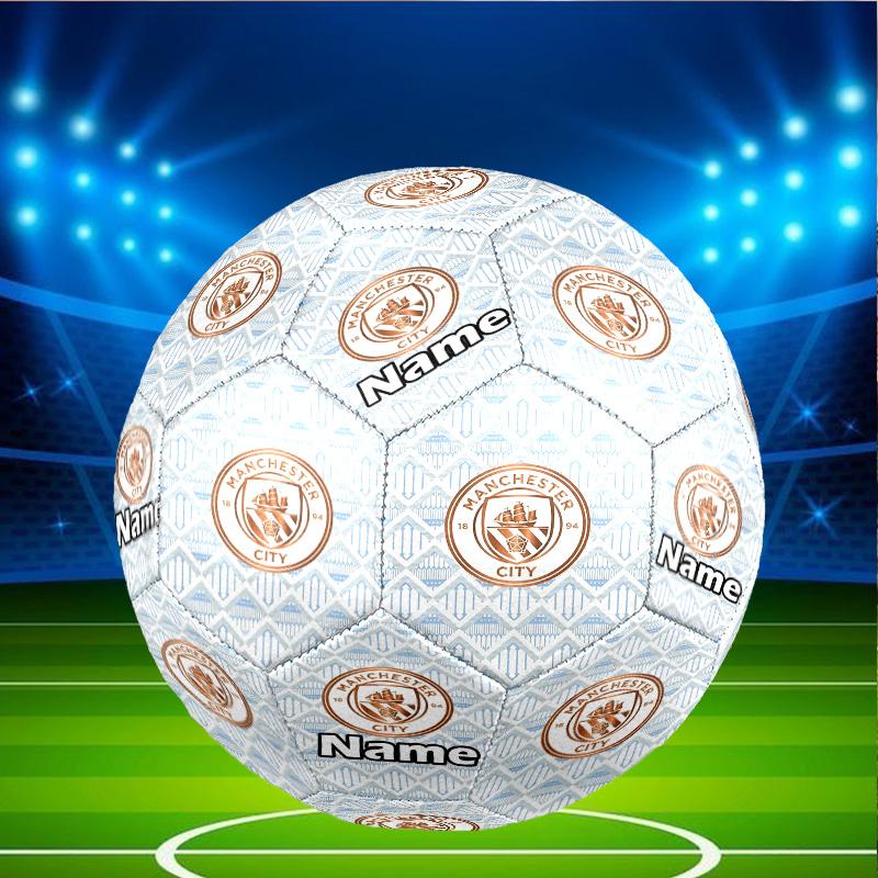 Individueller Name Personalisierter Manchester City FC-A Druck Größe 5 Fußball Training & Spiel Fußball, für Team, Kicken, Geschenk für Fußball-Enthusiasten