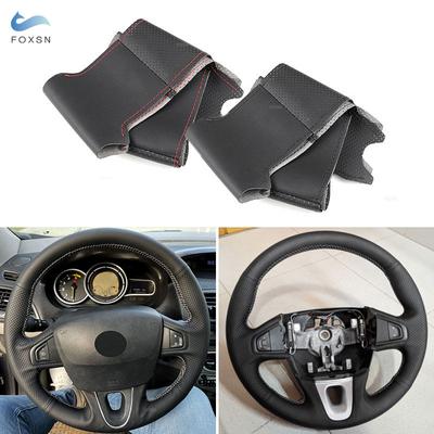 Hand-stitched Car Steering Wheel Leather Cover For Renault Megane 3 Scenic 3 Kangoo 2 Fluence (ZE) Samsung SM3 Nissan