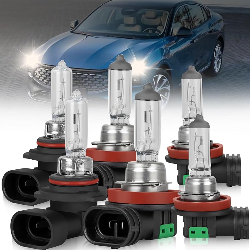 9005 H11 Halogen Headlight Bulbs For Toyota Prius 2010-2011 High Performance Halogen Car Headlight Bulb for Brighter Light, 9005 High Beam+H11 Low