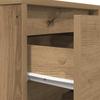 Nightstand with LED Lights Artisan Oak Finish 38 x 34 x 65 cm
