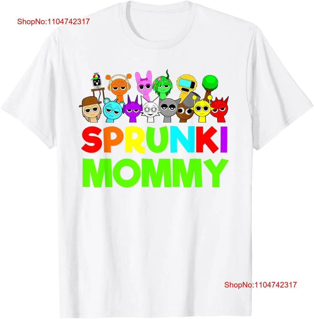 Sprunki Mommy Birthday Family Party Decorations T Shirt Vintage Washed Slightly Versatile Fashion Top For Everyday Wear Graphic