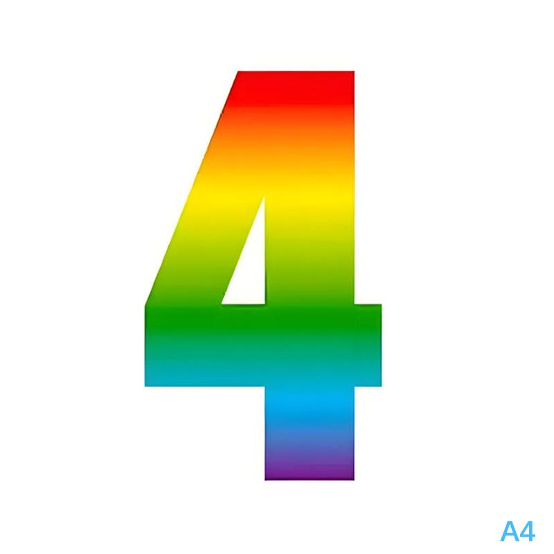 Colorful Wheelie Bin Stickers Large Dustbin Number Stickers Self-Adhesive 0-9 17.5Cm Height For Garbage Bins Mailboxes Garage