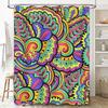 Colorful Printed Shower Curtain with Floral Patterns Perfect for Bathroom Decor