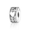 Copper Metal Full Diamond Charm Bead Components Colorful Heart Blooming Rose Round Bead Components Pendant Bead Component Compatible With Authentic