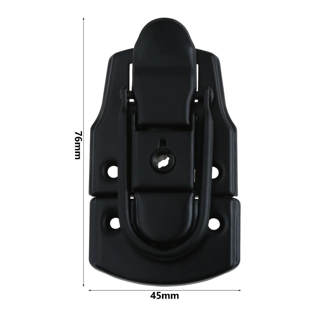 1 ks 76*45mm Klapka pro Air Box, Zavazadlový západkový zámek s klíčem, Kovová přezka pro nářadí, Kufr, Nářadí, Kovový díl Stříbrná/Černá