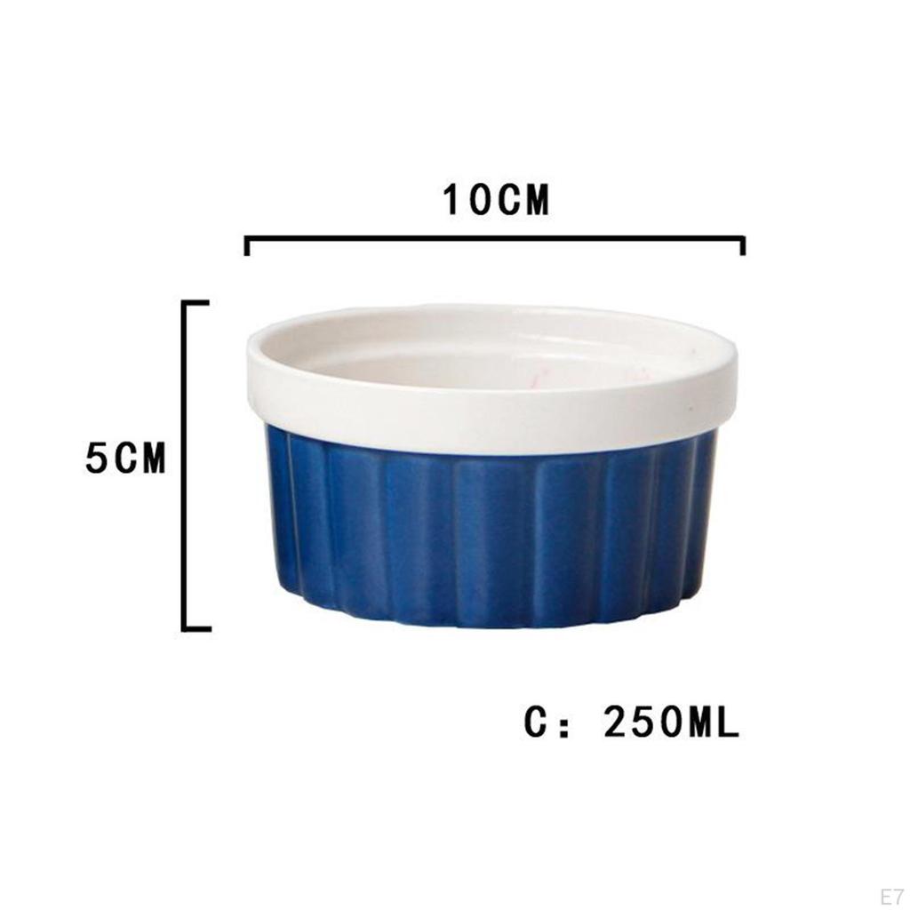 250 ml Keramik-Auflaufförmchen, Auflaufförmchen zum Backen, Porzellan-Backschalen, Dessert, Soufflé-Gerichte,