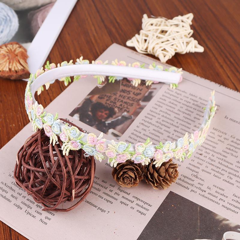 Boho Chic Daisy Girls Headbands Women Solid Embroidery Flower Hair Bands Kids Candy Chrysanthemum Headwear Hair Accessories