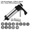 Stainless Steel DIY Cookie Gun for Home Use Cake Cream Icing Decorator Biscuit Maker Pastry Piping Tool