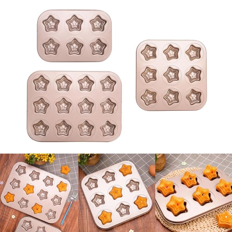 Kuchenform Leicht zu reinigen Dessert Backformen Sternförmiges Kohlenstahlmaterial Kuchenformen Geschenk für Backbegeisterte