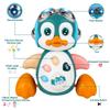 Baby Crawling Toys Musical Penguin Infant Moving Walking Dancing Toys With Light Toddler Interactive Development Tummy Time Gift
