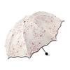 Flower Shaped Design Dual-use Folding Umbrella Lightweight anti-UV Protection Brolly  Travel