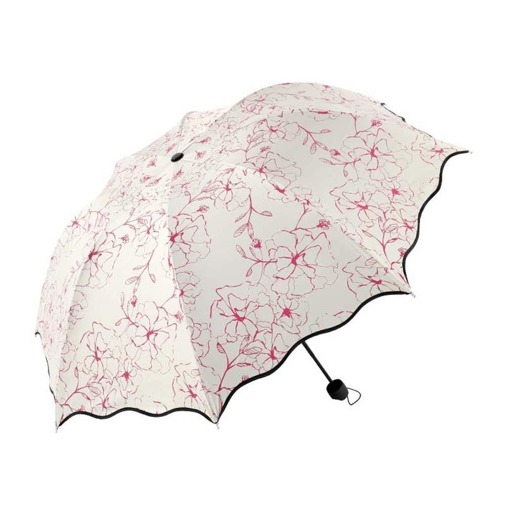 Flower Shaped Design Dual-use Folding Umbrella Lightweight anti-UV Protection Brolly  Travel