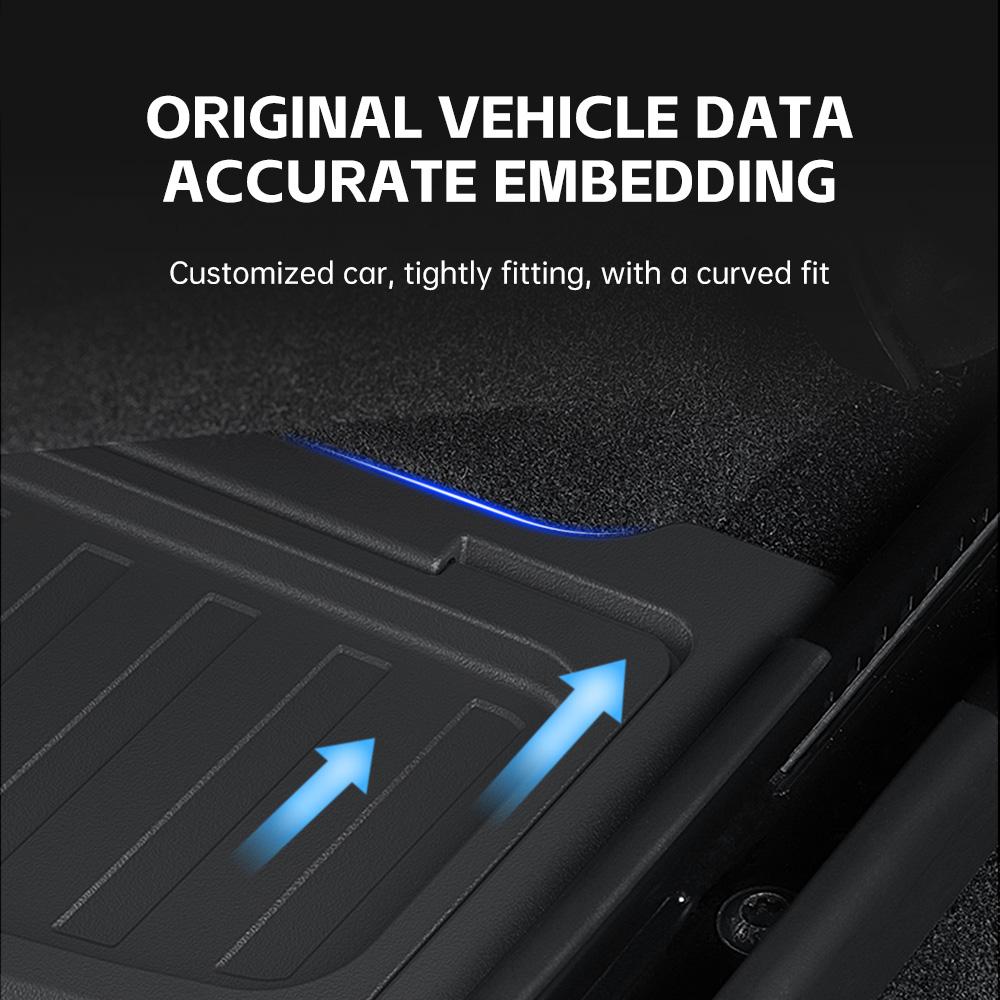 Für Tesla Model Y Juniper 2025 2026 Auto Mittelkonsolen-Aufbewahrungsbox Zweite Sitzreihe Stauraum Auto-Innenzubehör