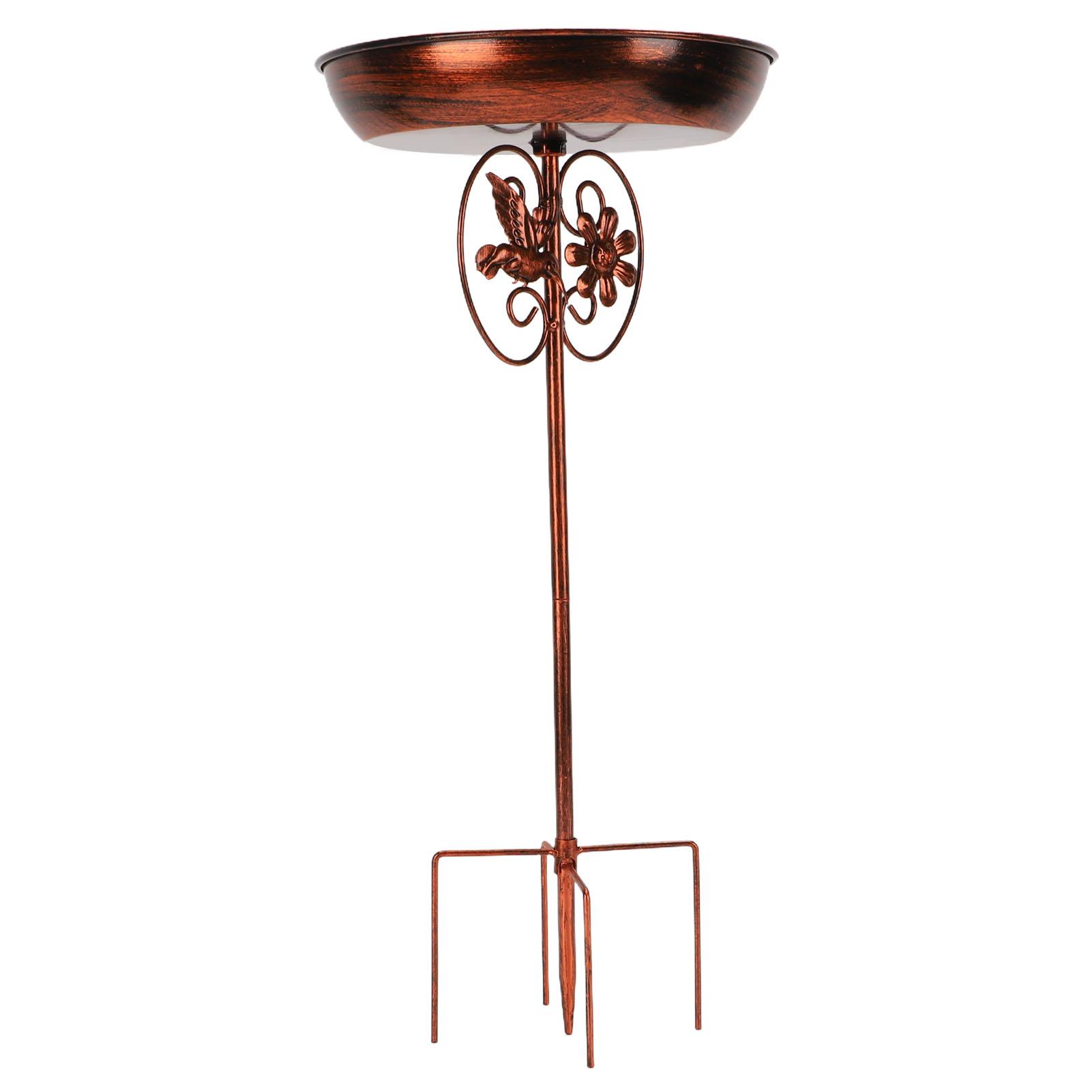 

Metal Bird Bath for Outside Iron 31.5 Inch Freestanding Bird Bath Feeder Bowl with Stake for Garden Yard Lawn Decor