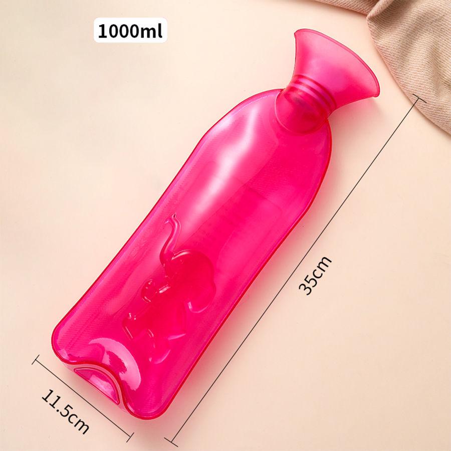 Long Strip Plush Hot Water Bottle with Waist Support and Large Size Cover for Warmth and Comfort