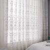 Panier suspendu blanc Broderie de serviette Moustiquaire perforée Rideau de salle de classe Chambre à coucher Rideau de salon Chambre à coucher Balcon Rideau en dentelle semi-occultant