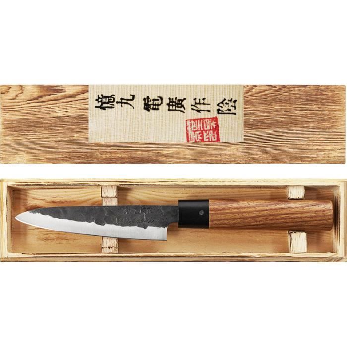 Couteau chef santoku - begoon - couteau japonais - lame acier - coffret cadeau - artisanal