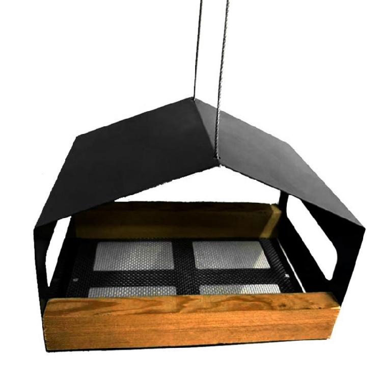 

Traditional Metal Bird Shelter For Outdoor Placement Formulated To Welcome Diverse Wild Birds чорний