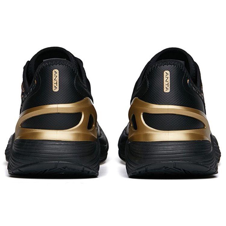 Anta 2.0 Half Marathon Durable Breathable Low-Top Running Shoes Men sneaker Black Gold 112215586-6
