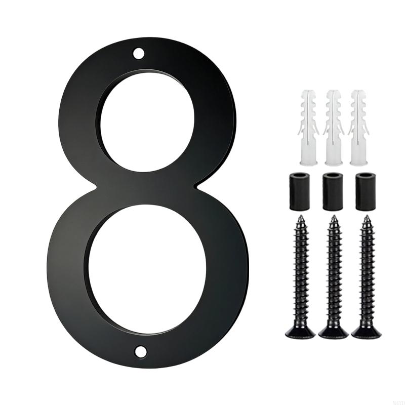 Modern Acrylic House Number Plate Door Label Number Plate Sign with Screw Modern Numbers Address Sign Easy Installation M4YD