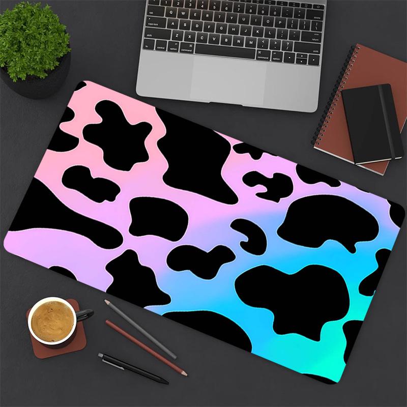 1PC Cow print Oversized Mouse Pad - Non-Slip Rubber Base Perfect for Office School Esports Home Decor Desk Mat 149A