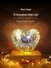 Heart-Shaped RGB 3D Firework Night Light - Dreamy Romantic Atmosphere USB Desk Lamp for Christmas and Festivals