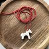 Enamel Coated Horse Charm Necklace Corrosion Resistant Copper Adjustable Neckchain Wear For Everyday Fashion Accent