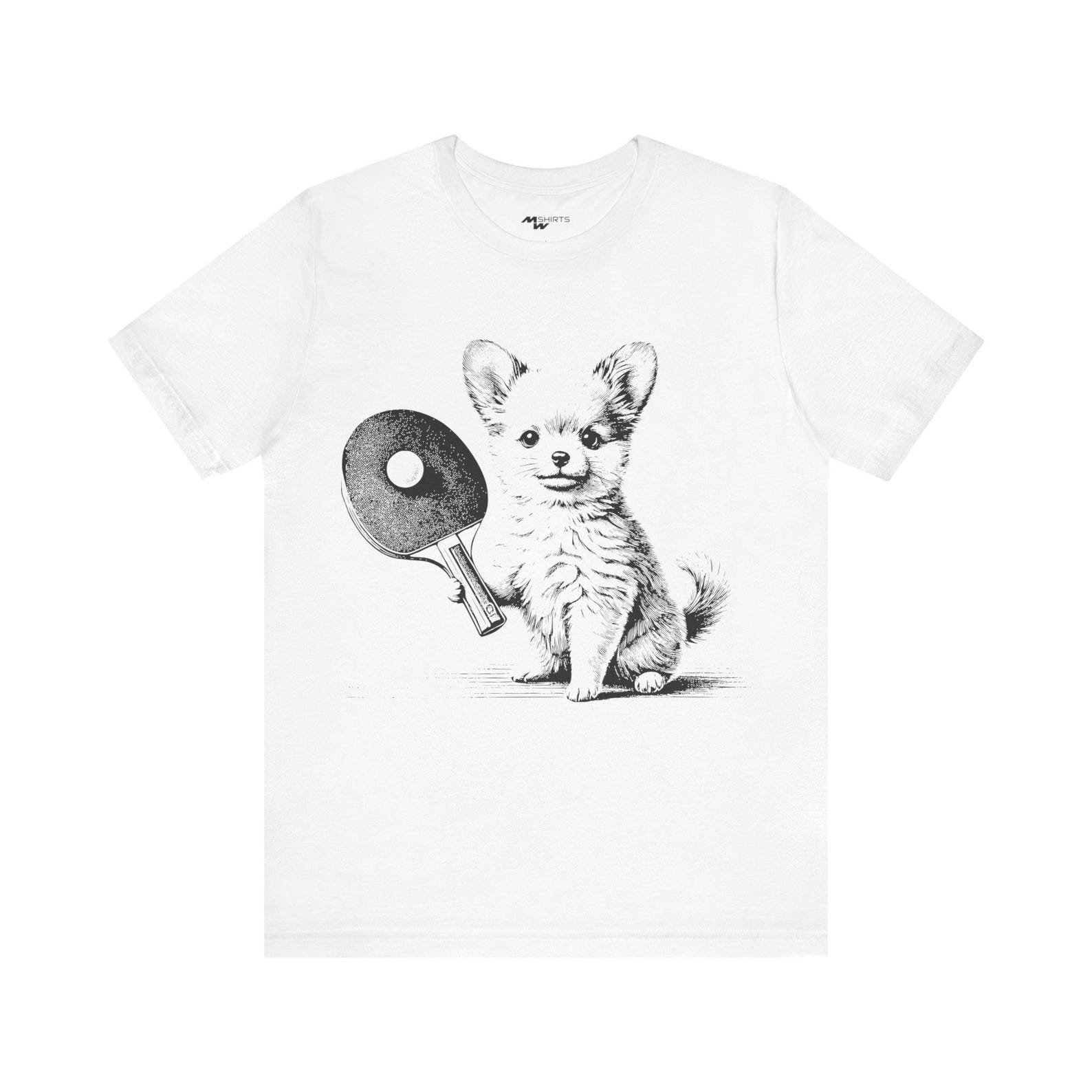 Playful Fox Playing Ping Pong T-Shirt: Unique Sports Apparel 3XL
