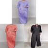 Classic Satin Shirt And Wide Leg Pants Set For Women With Pockets For Fall